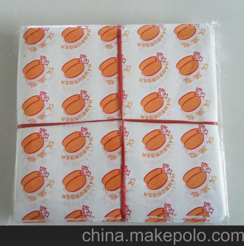 廠家直銷(xiāo)防油淋膜紙 漢堡紙800個(gè)/捆