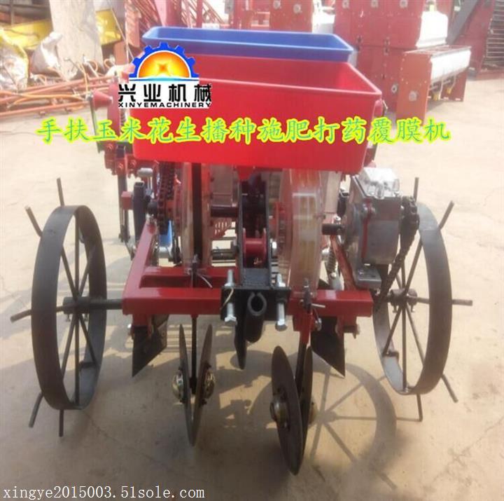 拖拉機玉米播種覆膜機  手扶起壟播種覆膜機 藥材地膜機