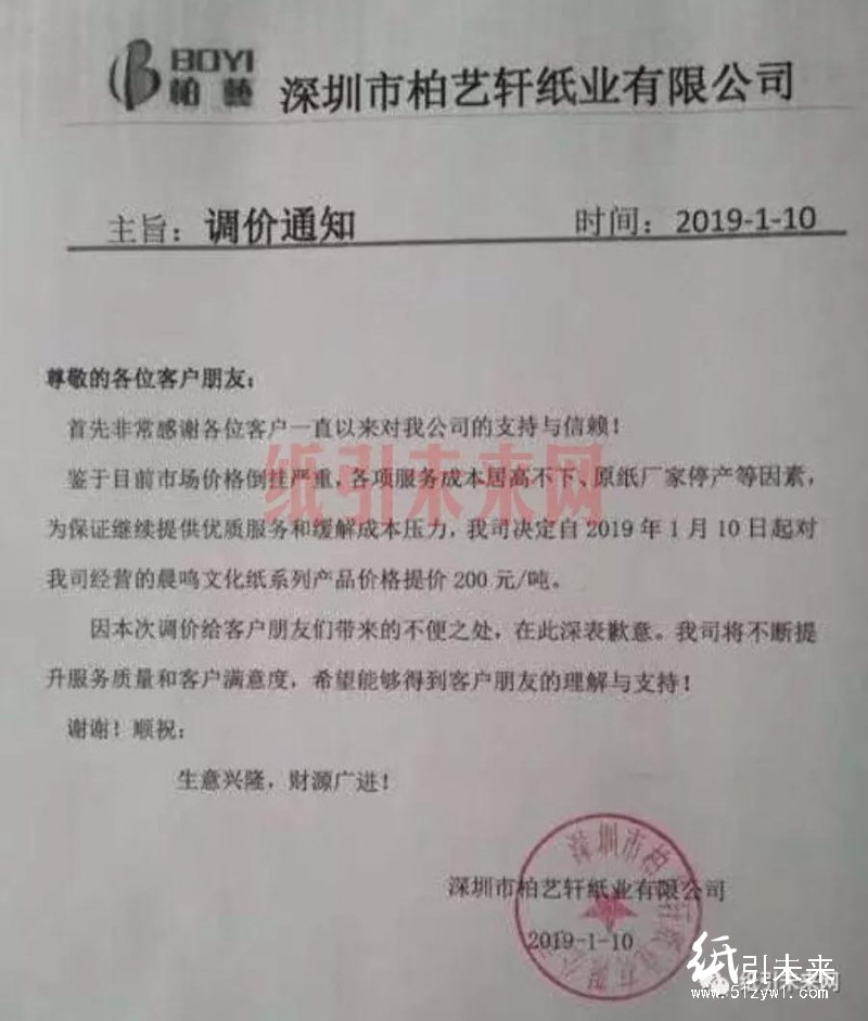 春節臨近,文化用紙再現漲價函,最高漲200元/噸!